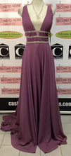 Cargar imagen en el visor de la galería, NWT J’Adore Deep V-Neck Evening Gown (Size 16)