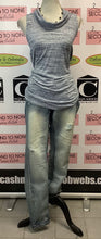 Cargar imagen en el visor de la galería, White House Black Market Blue Static Turtle Tank (Size M)