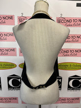 Load image into Gallery viewer, 1990s Genuine Leather Halter Vest with Greek Inlays (Size S/M)