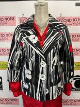 Load image into Gallery viewer, Joseph Ribkoff B&W Crop Jacket (Size 8)