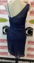 Charger l'image dans la galerie, Le Chateau Navy Sheer Overlay Dress (Size 7/8)