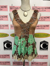 Load image into Gallery viewer, Mixed Print Ruffle Front Tank Top (Size S)