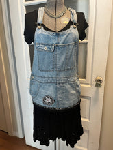Load image into Gallery viewer, Upcycled Denim Overall Dress (Size Small)