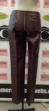 Load image into Gallery viewer, Danier Deep Wine Leather Pants (Size 6)