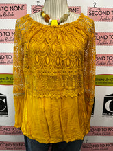 Load image into Gallery viewer, Italian Made Marigold Long Sleeve Top (Size M)