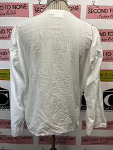 Load image into Gallery viewer, 100% Cotton White Sequin Blouse (Size L/XL)