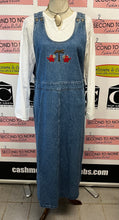 Load image into Gallery viewer, Vintage C.J Banks Elephant Embroidered Denim Dress (Size 18W)