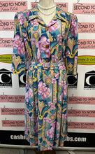 Charger l'image dans la galerie, Vintage D’Allaird’s Vibrant Floral Midi Dress (Fits L)