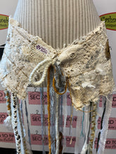 Cargar imagen en el visor de la galería, Upcycled Fabric & Ribbons Belt Overlay (Dog Theme)