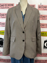 Load image into Gallery viewer, Micro Gingham Print Oxford Blazer (Size L)