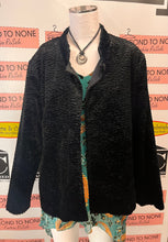 Load image into Gallery viewer, Alfred Dunner Black Soft Textured Dress Coat (Size M/L)