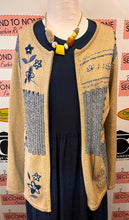 Load image into Gallery viewer, Desigual Navy Blue Eyelet Lace Maxi Dress (Size L)