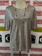 Load image into Gallery viewer, Faith & Joy Pink Glimmer Top (Size L)