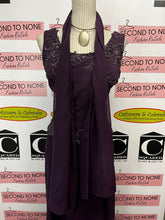 Load image into Gallery viewer, Deep Purple Beaded Evening Gown (Size 16)