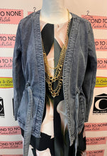 Load image into Gallery viewer, FDJ Muted Belted Denim Jacket (Size XS)