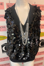 Load image into Gallery viewer, Black Large Sequin Sweater Vest (Size L)