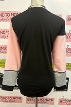 Load image into Gallery viewer, Pink & Grey Blocked Long Sleeve (Size M)