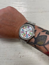 Charger l'image dans la galerie, Betsy Johnson Multi Colour Number Rhinestone Watch
