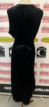 Load image into Gallery viewer, Vintage Black Velvet Button Front Maxi Dress (Size XXL)