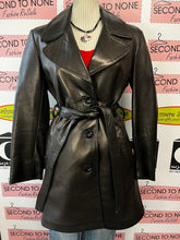 Load image into Gallery viewer, Oscar Leopold Belted Leather Jacket (Size S)