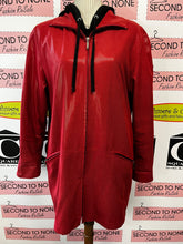 Load image into Gallery viewer, Vintage Marcona Shiny Red Coat (Size M/L)