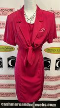 Load image into Gallery viewer, Vintage 2PC Raspberry & Tie Jacket Set (Size 12)