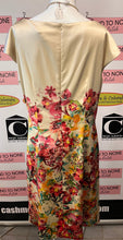Load image into Gallery viewer, Joseph Ribkoff Satin Floral Dress (Size 14)