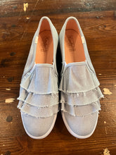 Load image into Gallery viewer, Keds Light Denim Ruffle Slip On Sneakers (Size 8.5)