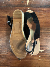 Load image into Gallery viewer, Browns Shoes Black Suede Wedge Espadrilles (Size 5/EU 36)