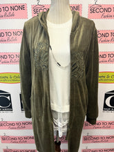 Load image into Gallery viewer, Embroidered Emblem Velour Jacket (Size M)