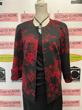 Cargar imagen en el visor de la galería, Kasper Red Floral Dress Jacket (Size 8)