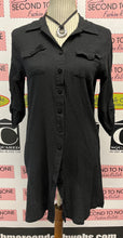 Load image into Gallery viewer, Black Cotton Button Front Top (Size M)