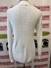 Cargar imagen en el visor de la galería, White Ribbed-Knit Sweater (Size S)