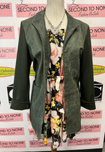 Load image into Gallery viewer, Olive Leather Accent Jacket (Size L)