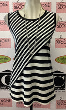 Cargar imagen en el visor de la galería, Top de fiesta a rayas de Calvin Klein (S)