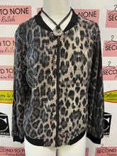 Load image into Gallery viewer, Shimmery Animal Print Bomber Jacket