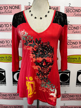 Load image into Gallery viewer, Harley Davidson Bright Coral/Lace Tee (Size Large)