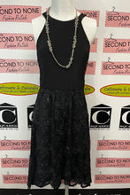Load image into Gallery viewer, NWT Le Chateau Black Floral Sequin Midi Dress (Size S)
