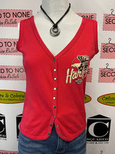 Cargar imagen en el visor de la galería, Harley Davidson Coral Snap Front Crop Tank (Size L)