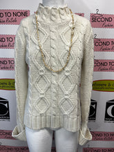 Cargar imagen en el visor de la galería, Point Zero Nicole Benisti Ivory Chunky Crop Knit Sweater (Size L)