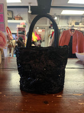 Load image into Gallery viewer, Vintage Black Beaded Evening Bag