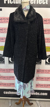 Load image into Gallery viewer, Lindor Velour Faux Fur Lined Coat (Size L)
