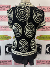 Load image into Gallery viewer, Crochet & Sequin Black and White Shawl (Size S/M)