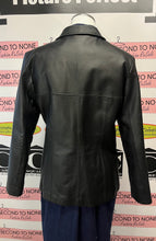 Load image into Gallery viewer, Fairweather Black Zip Up Leather Jacket (Size M)