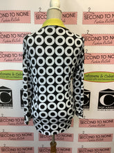 Load image into Gallery viewer, Joseph Ribkoff Funky Circles Top (Size 12)