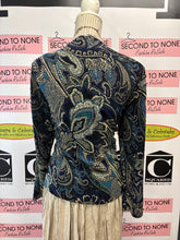 Charger l'image dans la galerie, TanJay Fashions Blue & Green Paisley Jacket (Size Petite M)