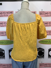 Load image into Gallery viewer, Addition Elle Daisy Yellow Peasant Top (Size 3X)