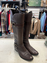 Charger l'image dans la galerie, Dark Brown Leather Riding Boots (Size 8)