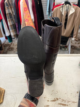 Charger l'image dans la galerie, Dark Brown Leather Riding Boots (Size 8)