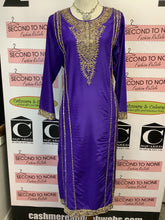 Load image into Gallery viewer, Blue Beaded & Embellished Dress (Size S/M)